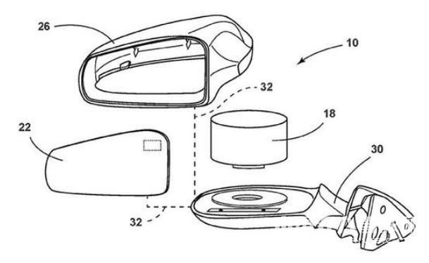 福特申请新专利：可将自动驾驶激光雷达放在后视镜内